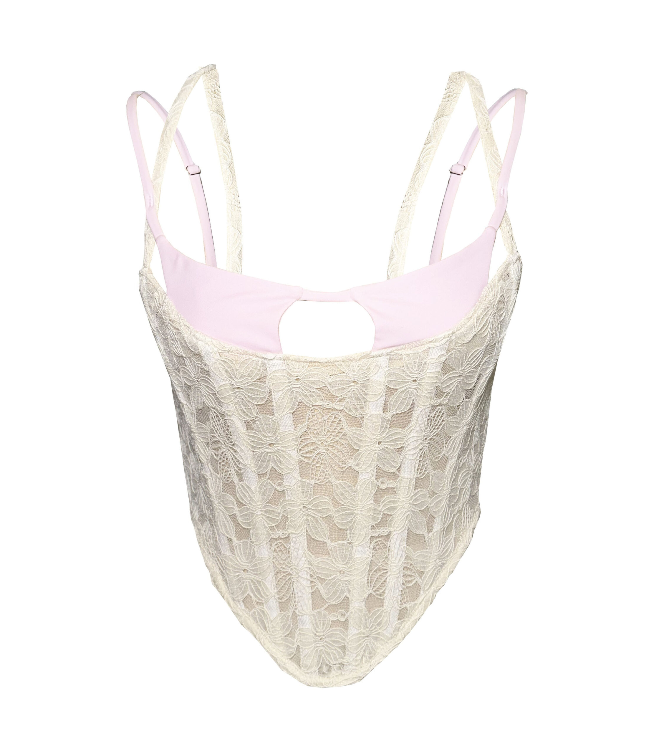 Aelia corset – Ivory yellow & Baby pink – SKETCH-Y